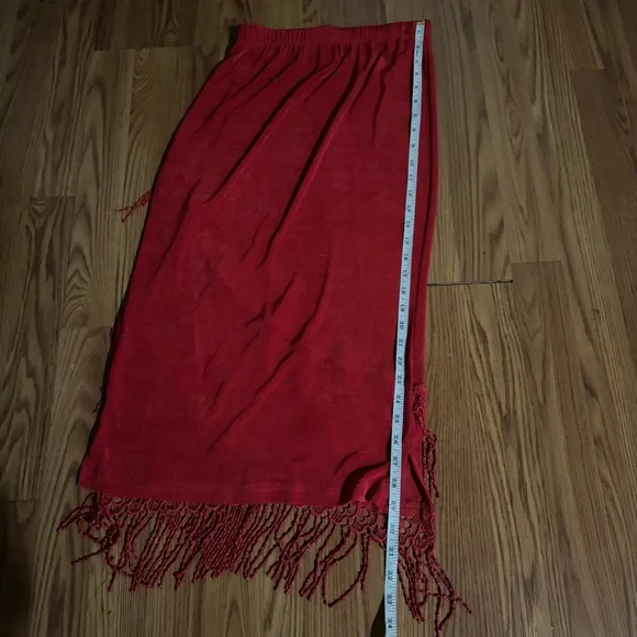 Vintage 80’s Fashique Fringe Skirt 2-‎ Piece Set Retro Made in USA Flapper Retro